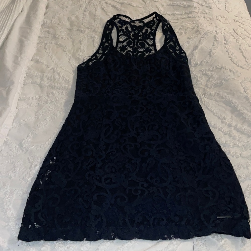 Navy blue lace dress